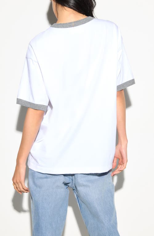 Spiritual Gangster Above Me Boyfriend Ringer Graphic T-shirt In White