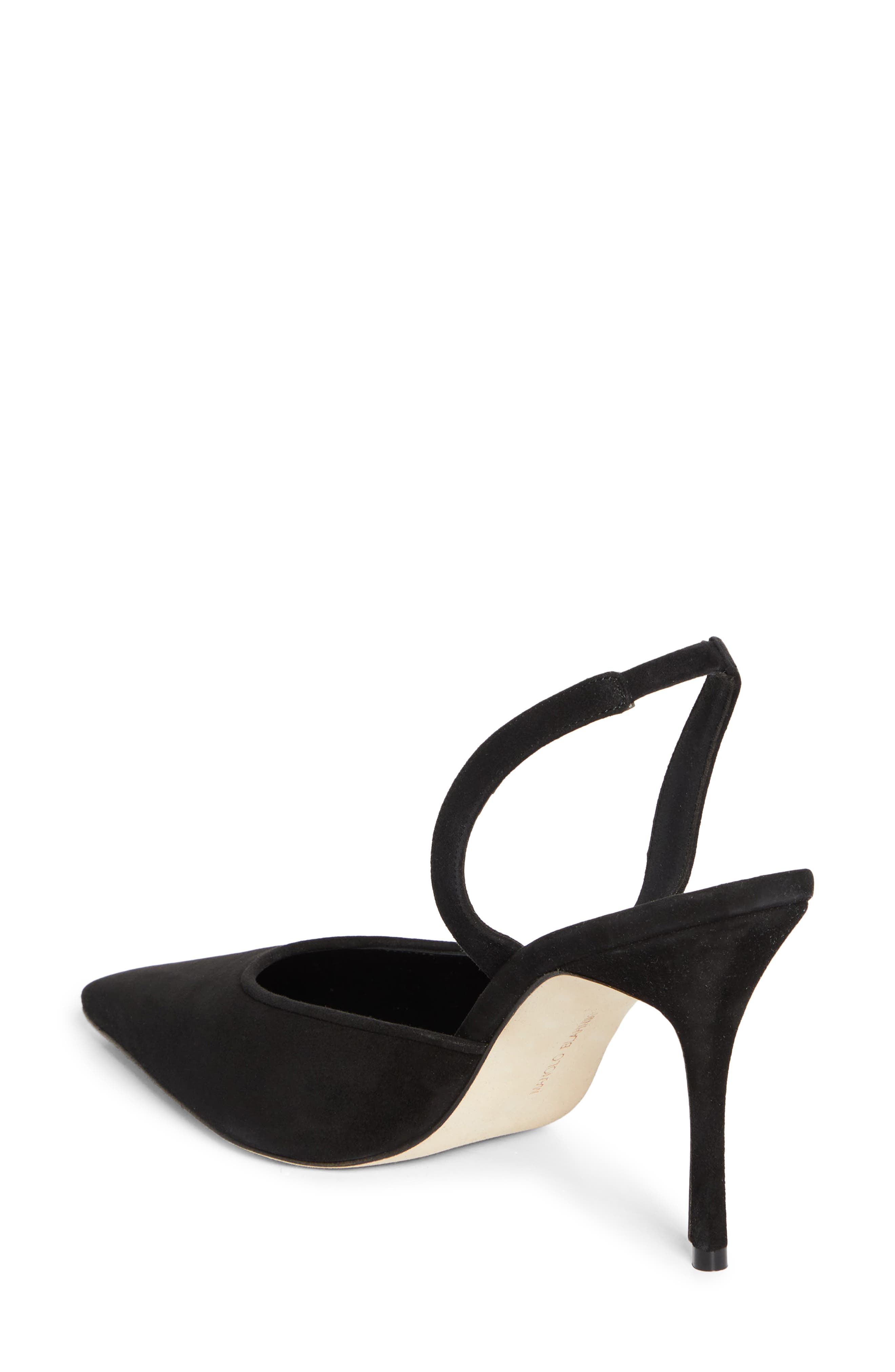 Manolo Blahnik Borelapla Slingback Pump, Alternate, color, Black