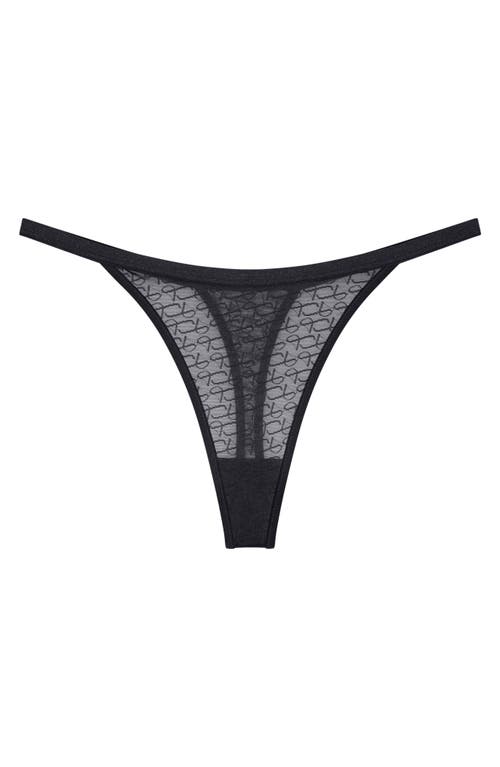 Triumph Signature Sheer Thong Panties In Black