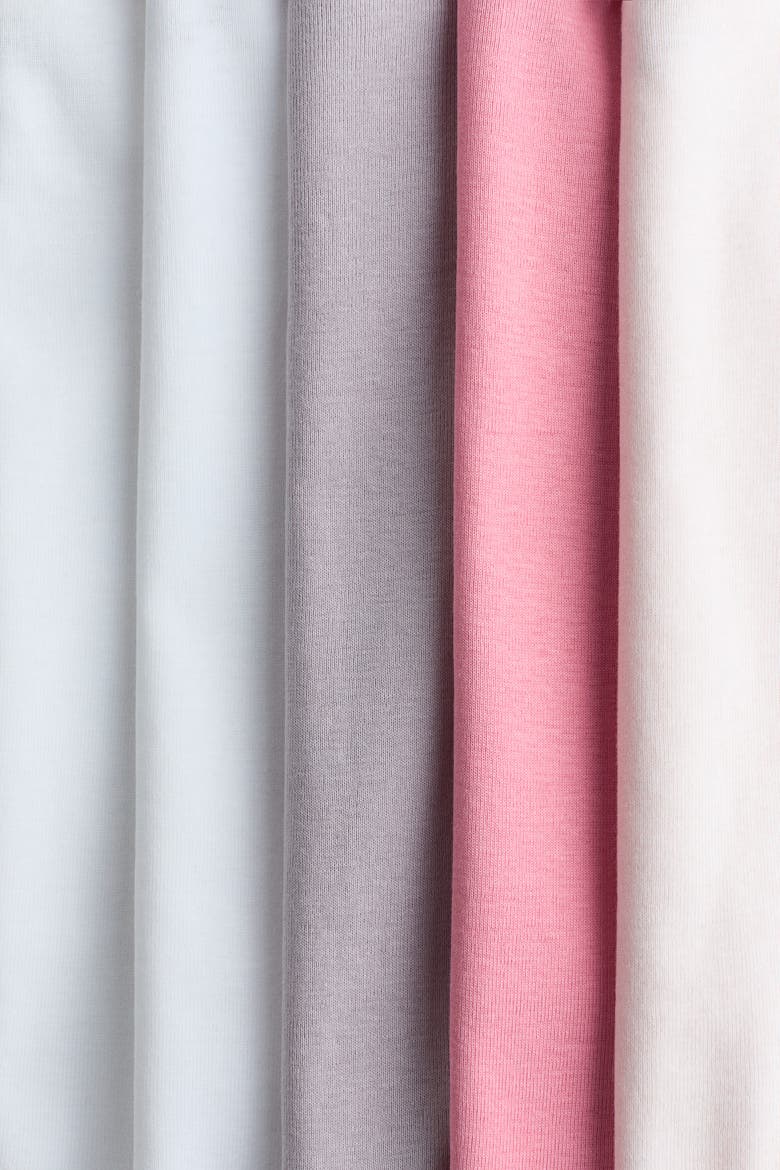 5-pack Cotton Bodysuits, Alternate, color, Pink/light purple
