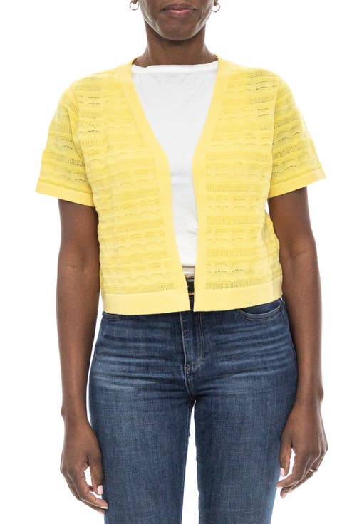 Pointelle Stitch Short Sleeve Bolero