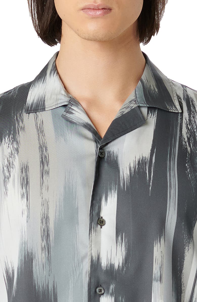 Bugatchi Julian Abstract Print Cotton Button-Up Camp Shirt, Alternate, color,