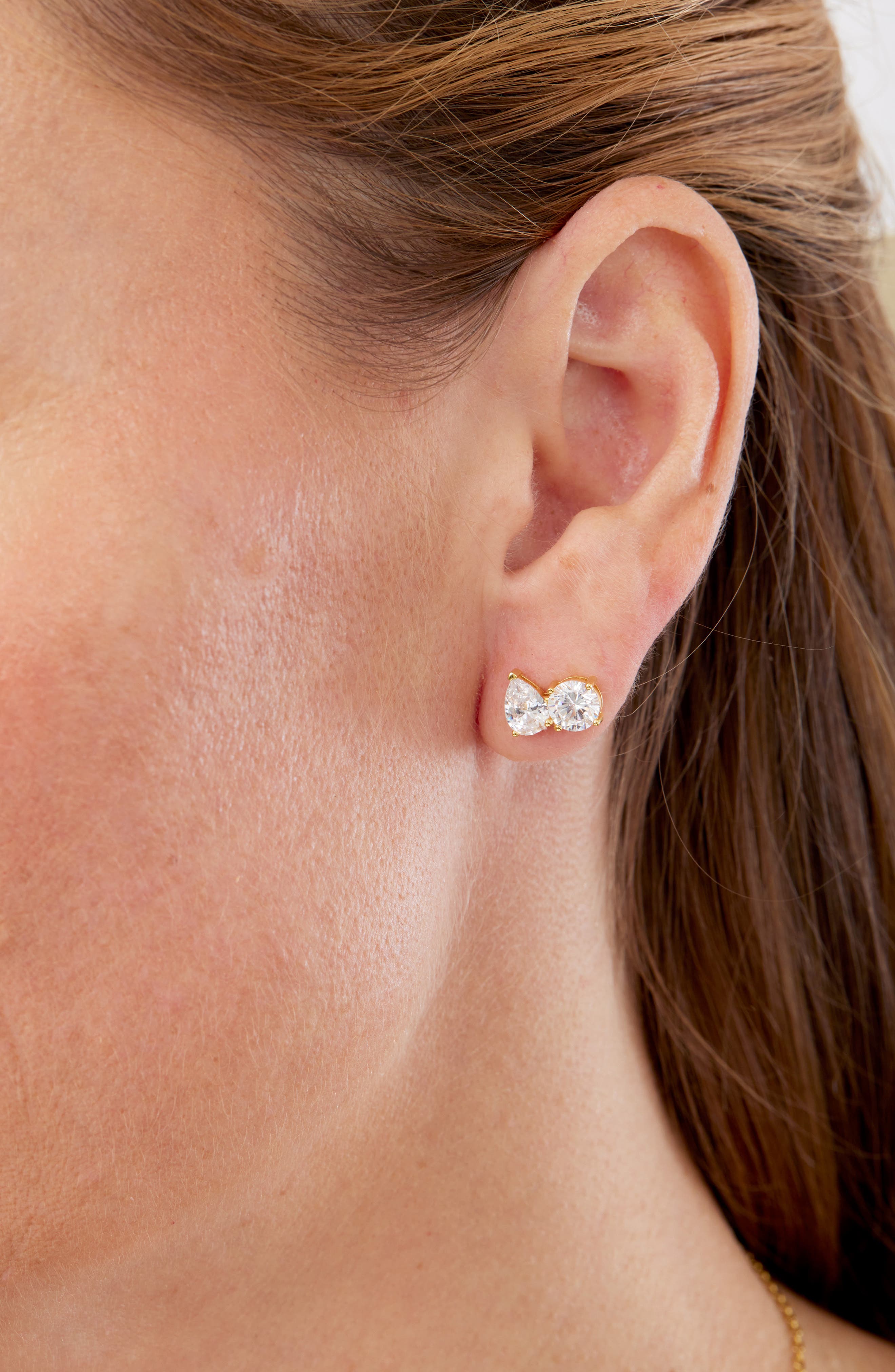 Toi et Moi Cubic Zirconia Stud Earrings