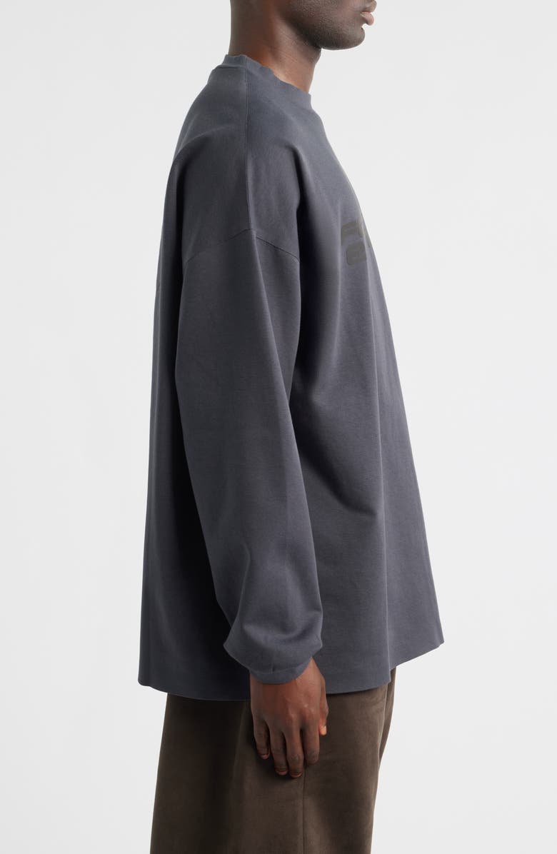 Fear of God Essentials '90s Long Sleeve Logo Graphic T-Shirt, Alternate, color, Iron Grey