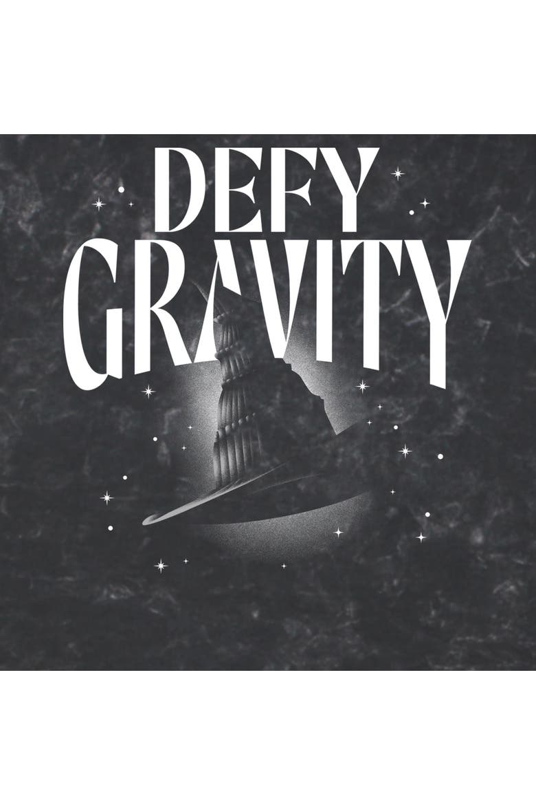 Mens Wicked Defy Gravity Witch Hat T Shirt, Alternate, color, Black