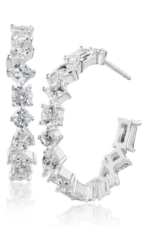 Assorted CZ Hoop Earrings