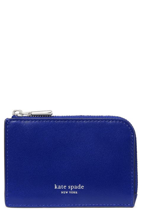 mini smooth leather zip card case