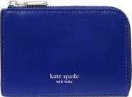 Kate Spade New York mini smooth leather zip card case