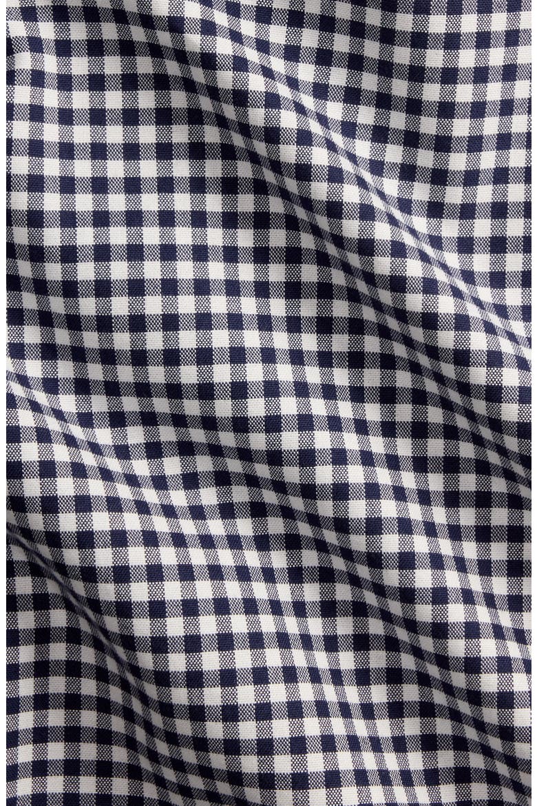 Gingham Long Sleeve Oxford Button Up Shirt, Alternate, color, NAVY/ WHITE