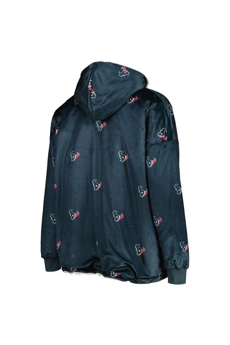 Houston Texans Repeat Print Reversible Hoodeez, Alternate, color, Navy