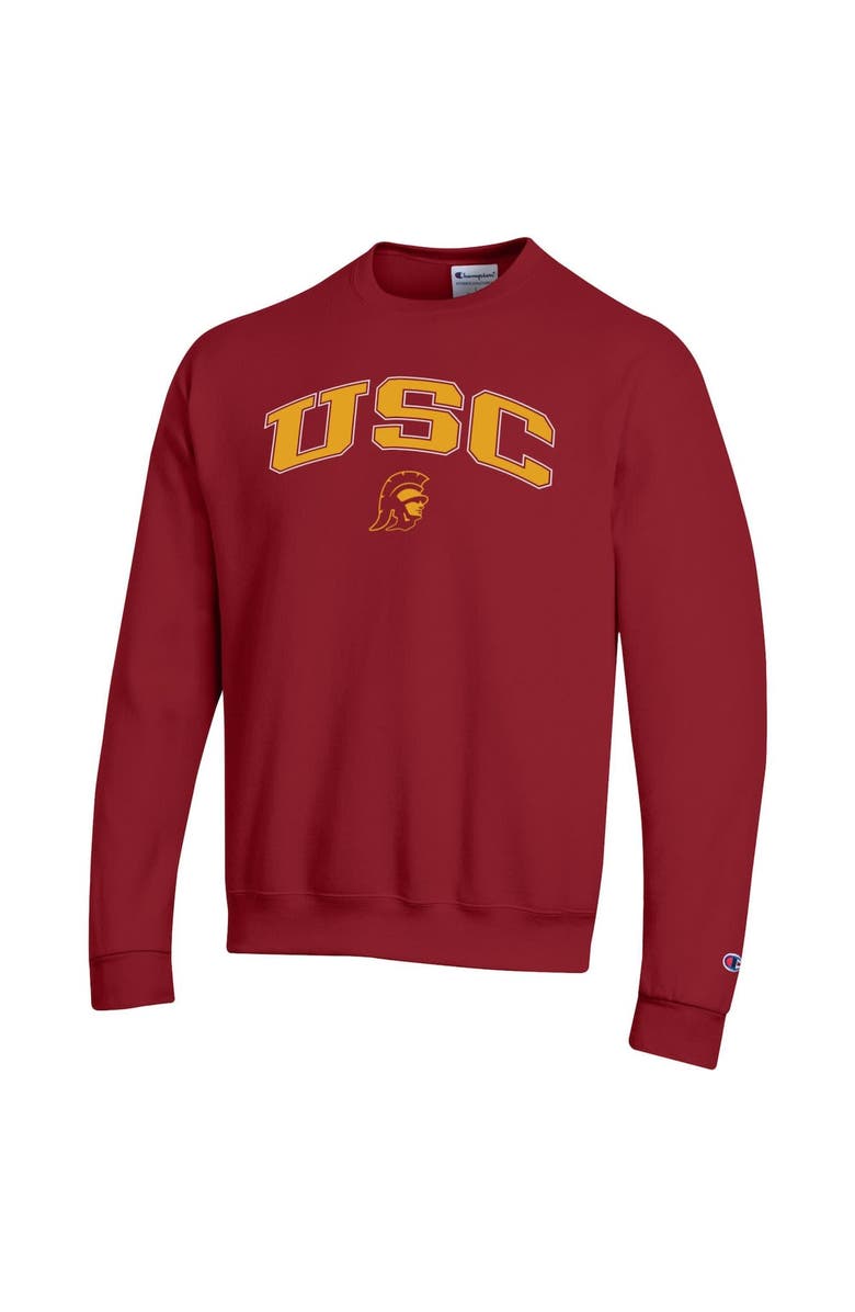 Champion Men's Champion  Cardinal USC Trojans Arch Over Logo Pullover Sweatshirt, Alternate, color, Cardinal