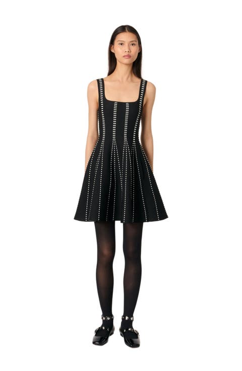 Mini jacquard knit dress