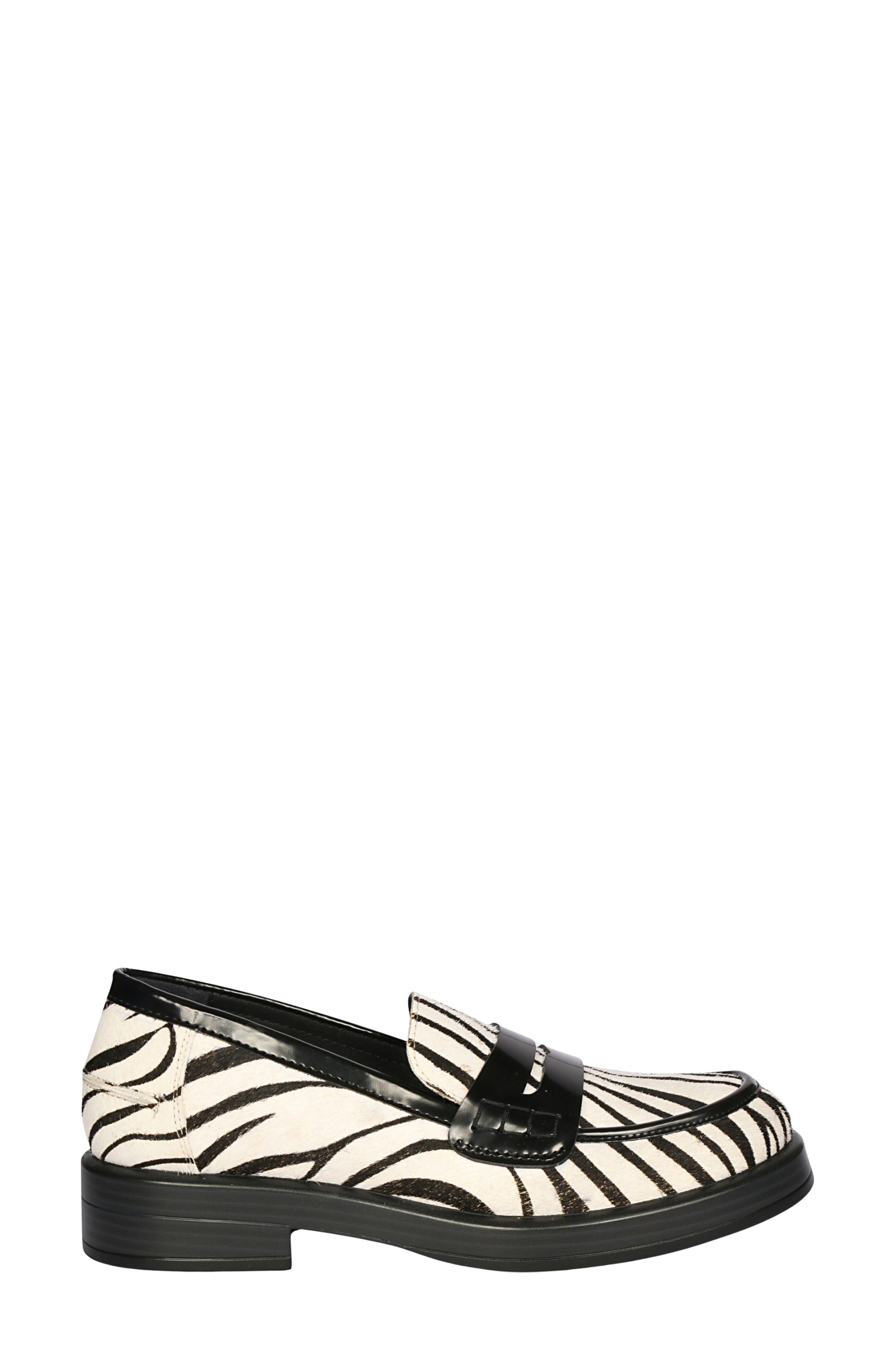 SAINT G Zuri Zebra Loafer, Alternate, color, Black/ White