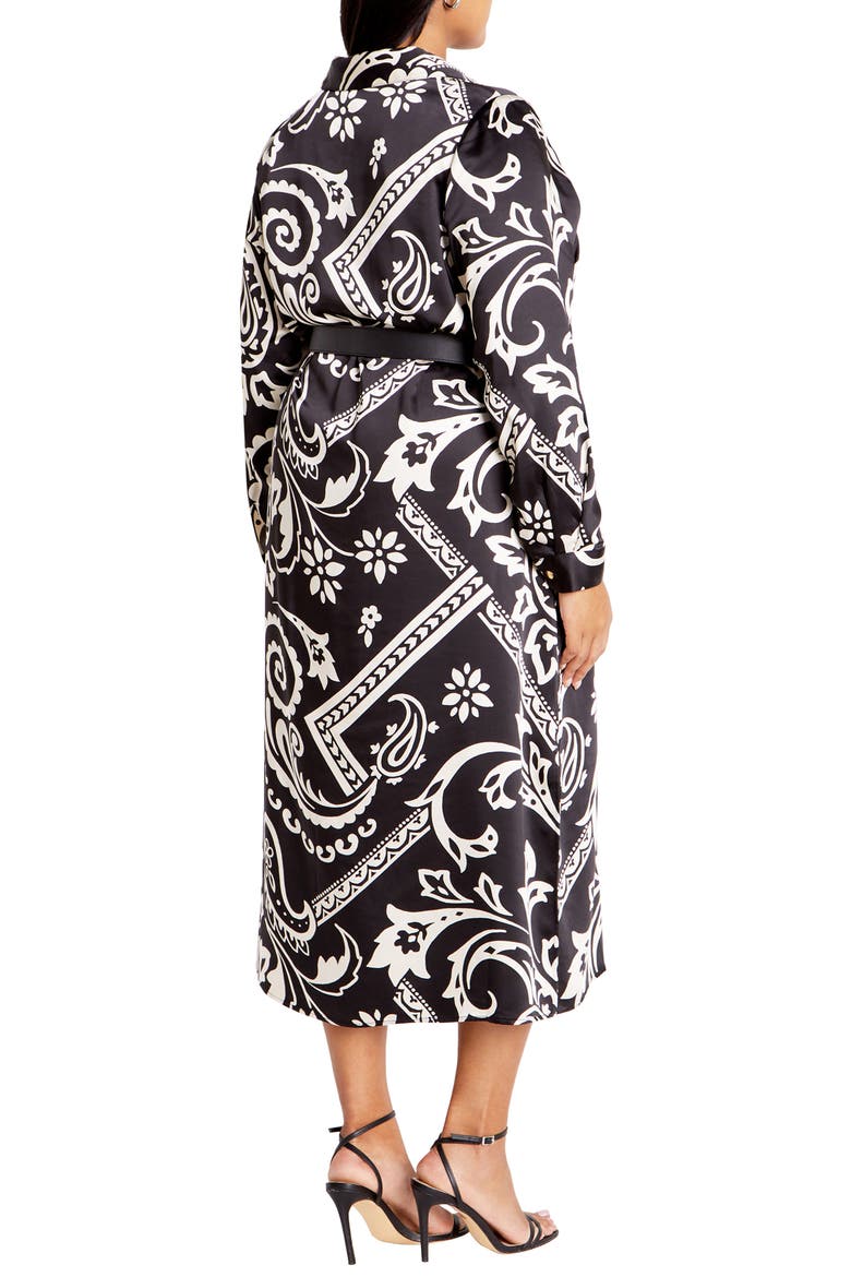 Sienna Paisley Print Long Sleeve Shirtdress, Alternate, color, PAISLEY