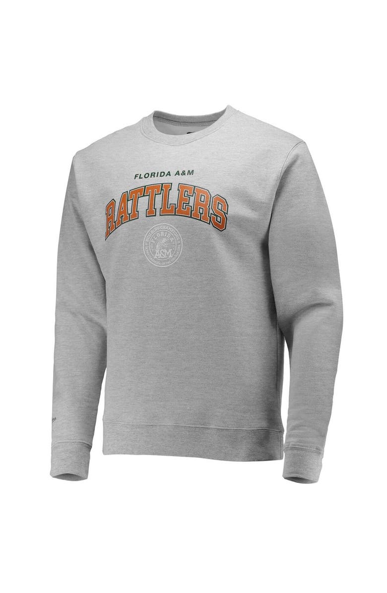 Mitchell & Ness Men's Mitchell & Ness Heathered Gray Florida A&M Rattlers Classic Arch Pullover Sweatshirt, Alternate, color,