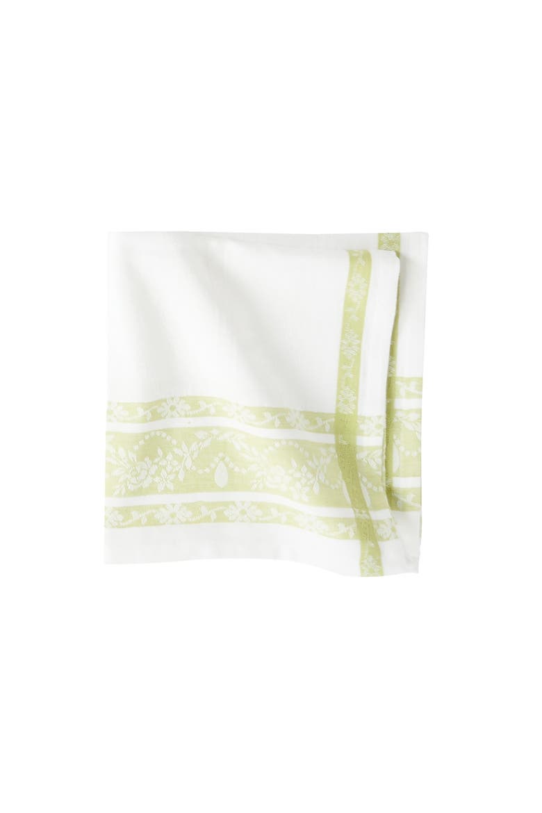 Rose Trellis Jacquard Peridot Napkin Set of 6, Main, color, Green