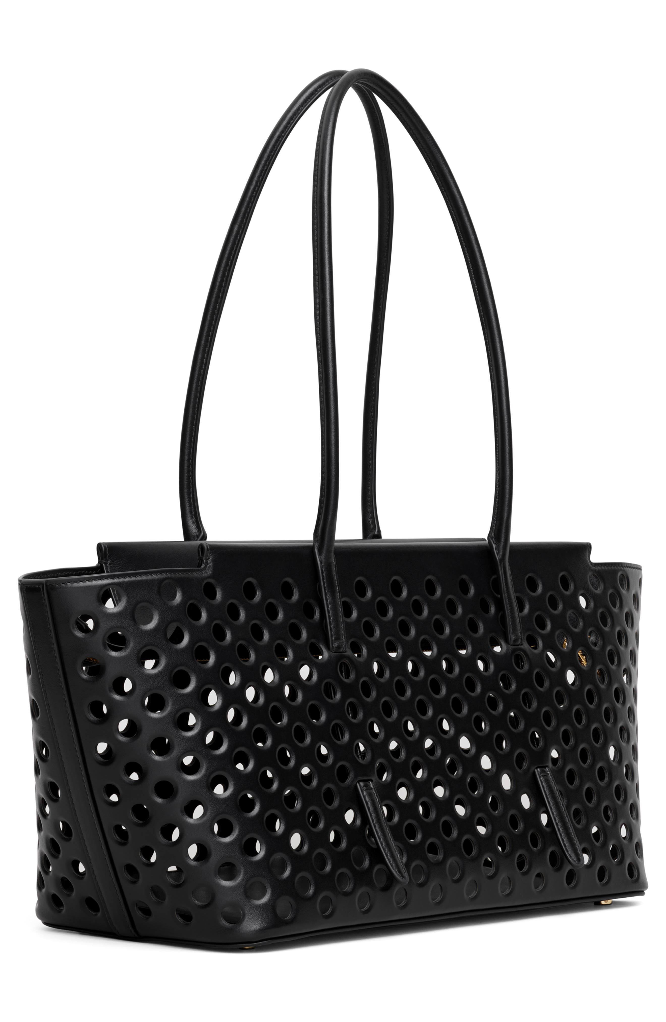 Alaïa Neo Mina 32 Perforated Calfskin Tote, Alternate, color, 