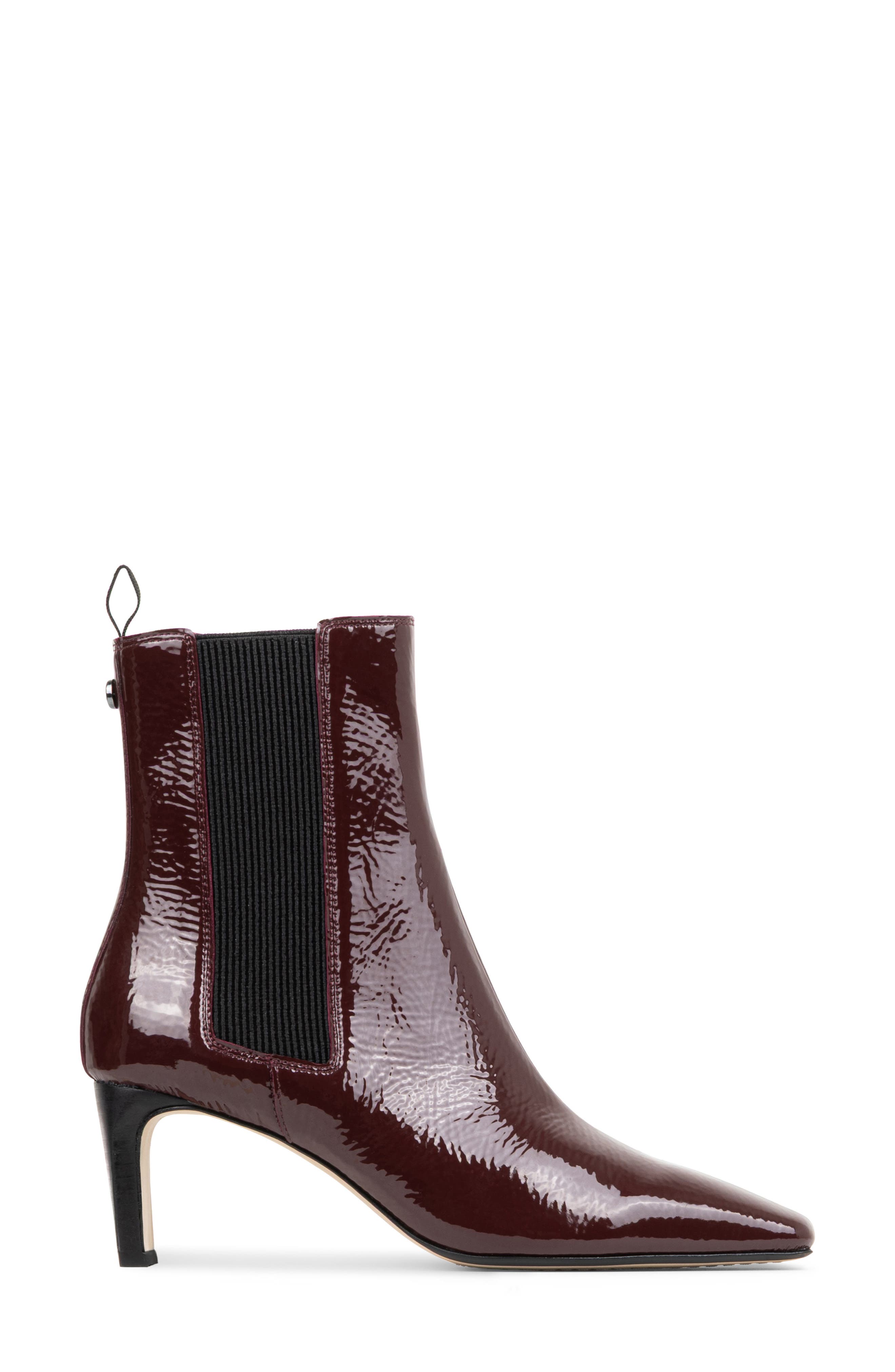 Brittnie Patent Leather Bootie, Alternate, color, BORDEAUX