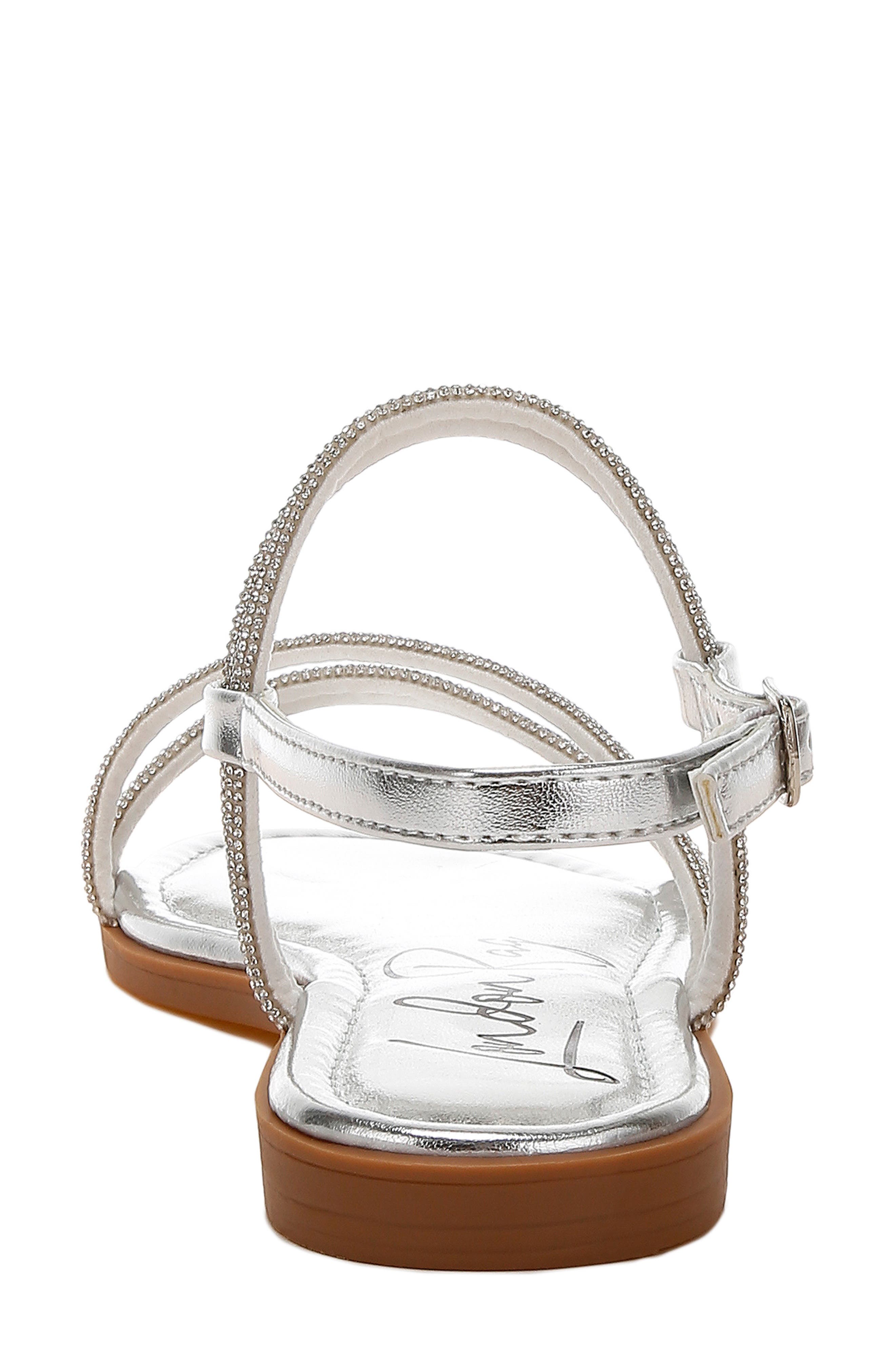 LONDON RAG Bawley Crystal Embellished Flat, Alternate, color, Silver