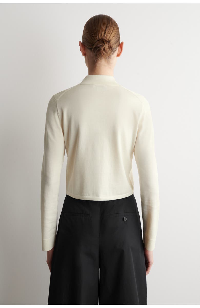 COS Pocket-detail Knitted Cotton Cardigan, Alternate, color, Off-White