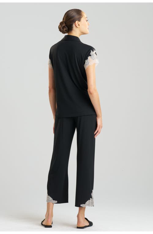 Natori 2-piecelux Shangrila Pajama Set In Black