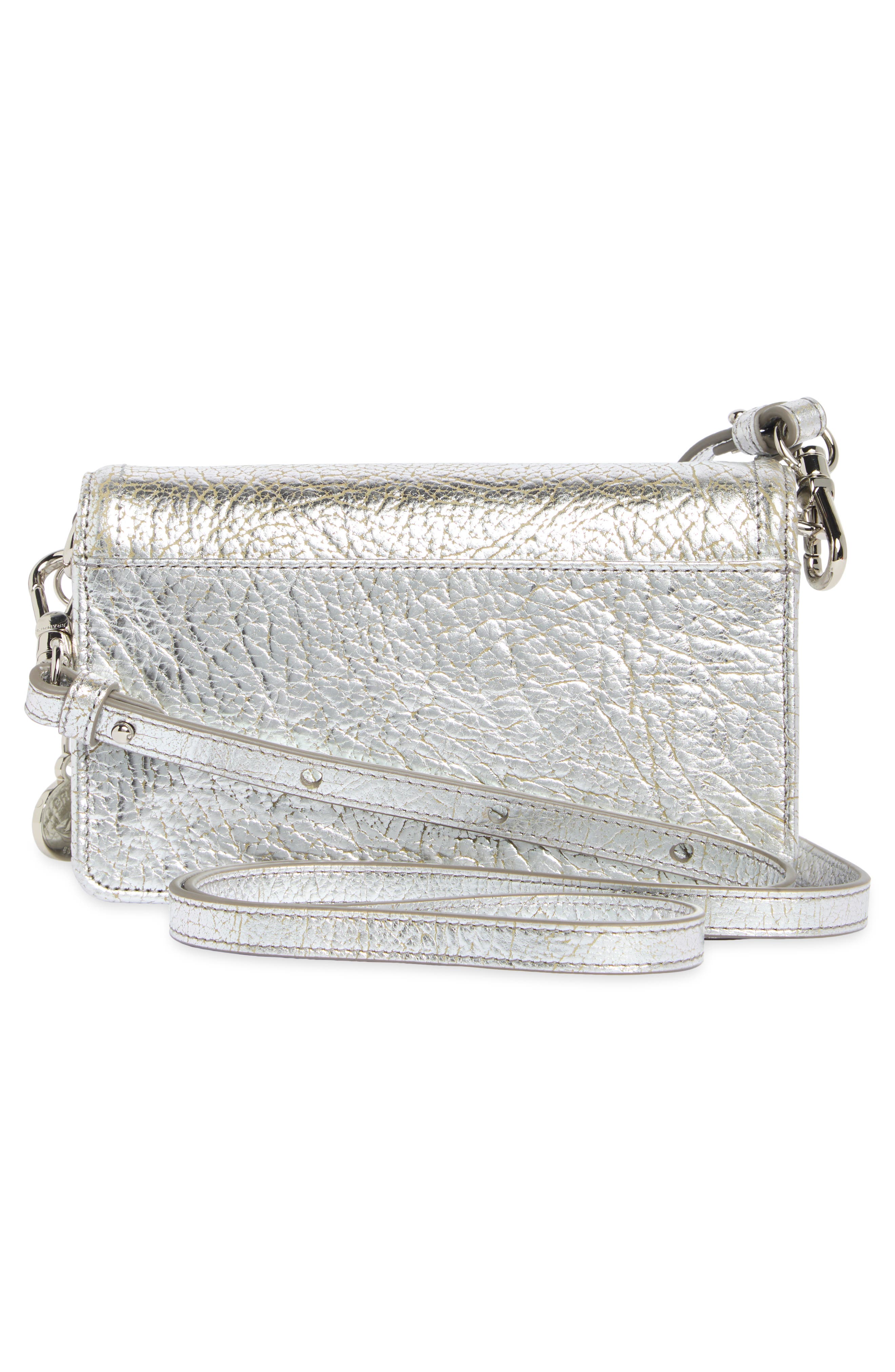 Minuette Leather Crossbody Bag, Alternate, color, SILVER DUCHESS