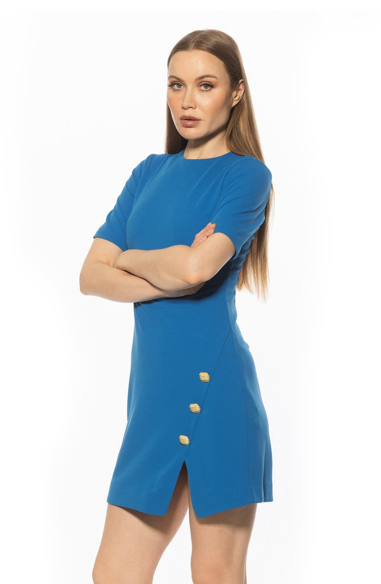 Alexia Admor Dream Short Sleeve Sheath Dress, Alternate, color, Denim Blue