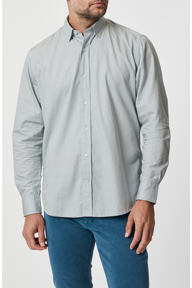 Luxe Twill Button-Up Shirt, Main, color, PEARL BLUE