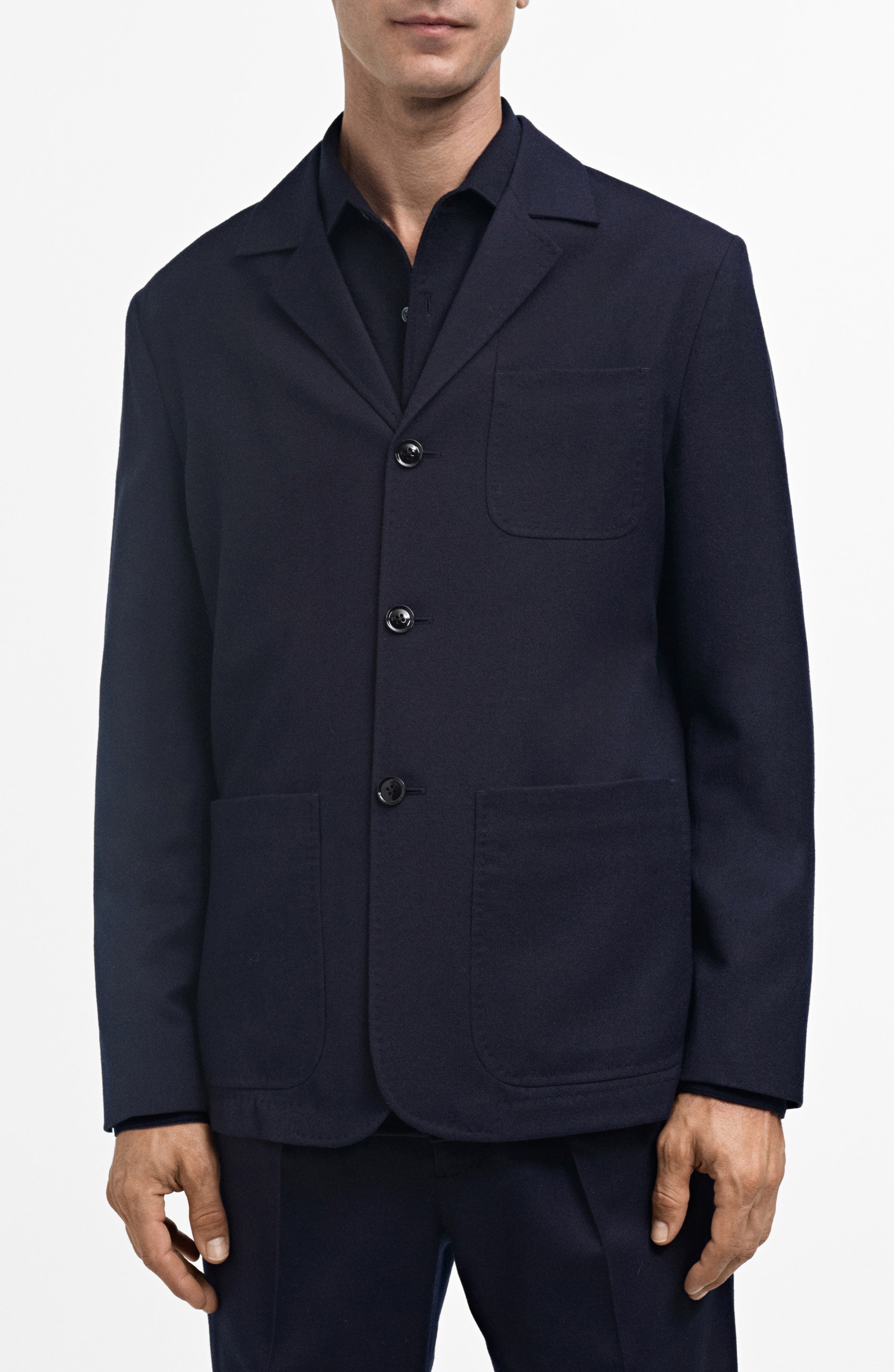 mango navy coat