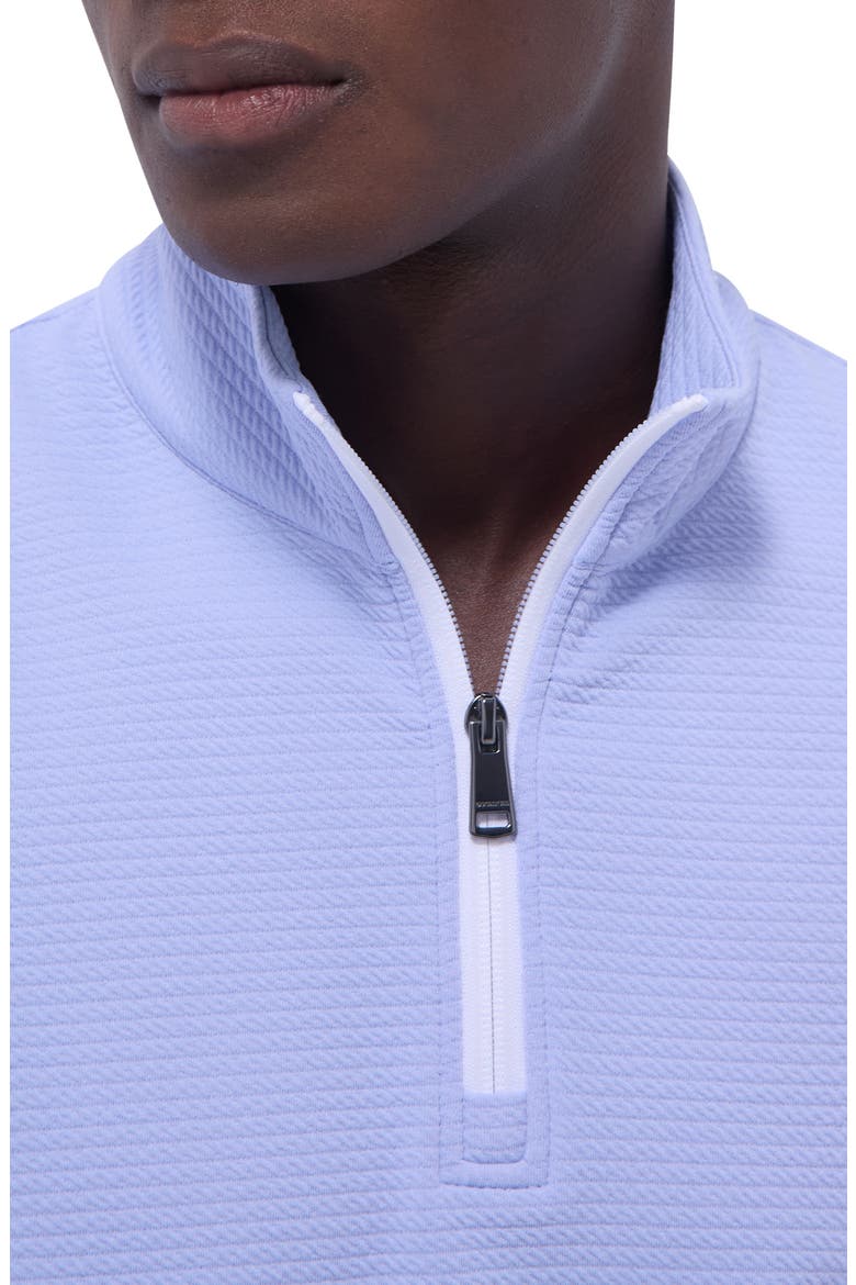 Waffle Knit Quarter Zip Performance Pullover, Alternate, color, SKY