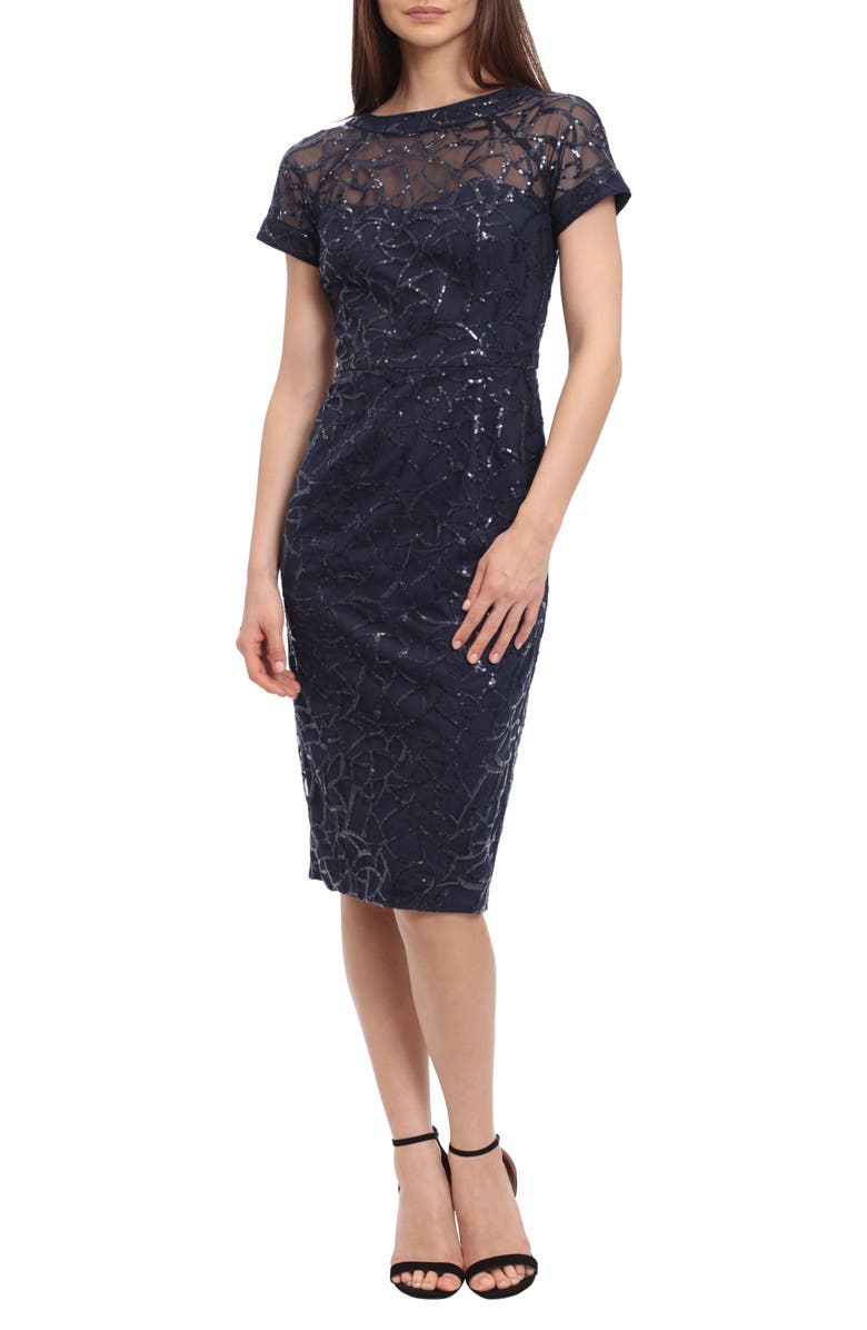 Maggy London Sequin Sheath Dress, Main, color,