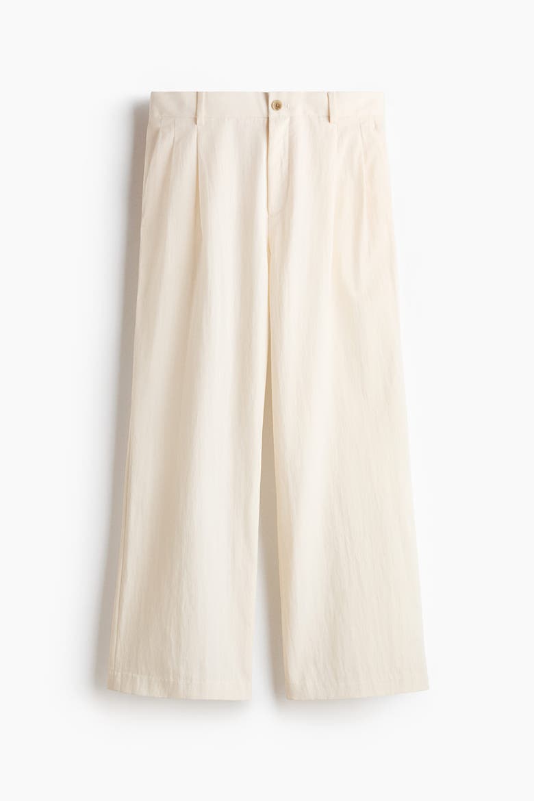Loose Fit Wide Trousers, Alternate, color, Cream