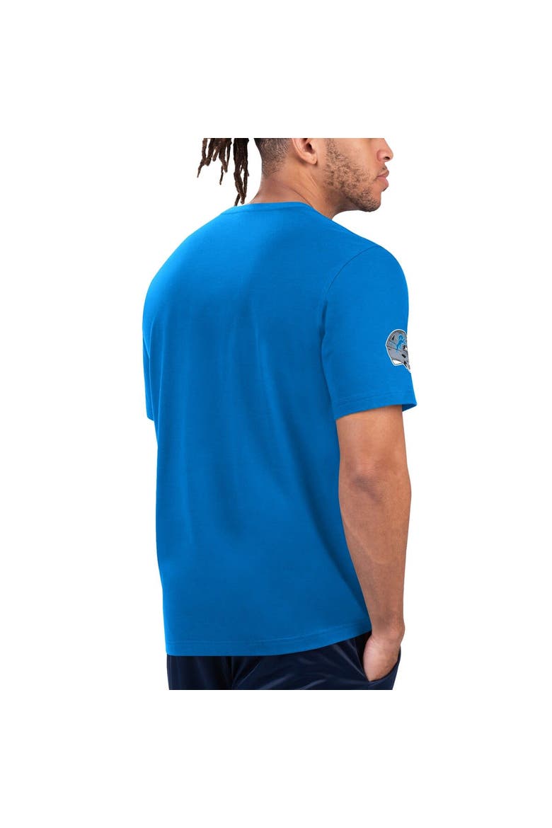 Men's Starter Blue/Silver Detroit Lions Finish Line Extreme Graphic T-Shirt, Alternate, color, Blue