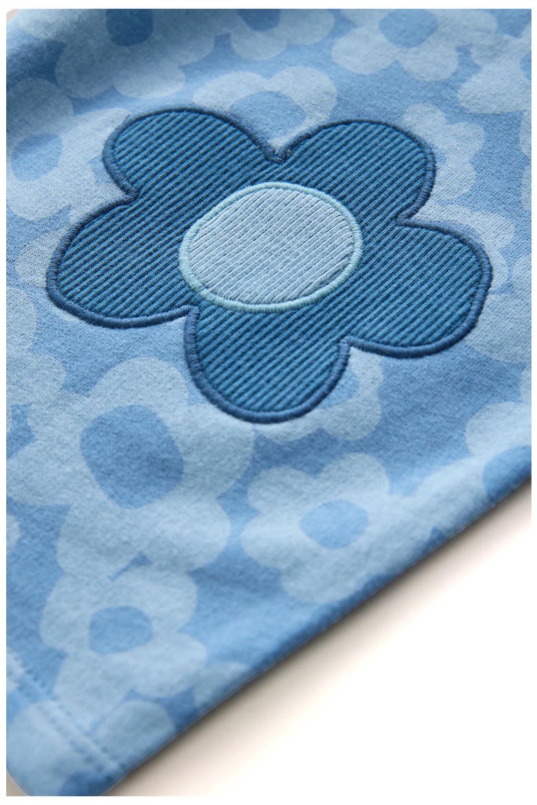 Kids' Floral Barrel Leg Cotton Pants, Alternate, color, BLUE