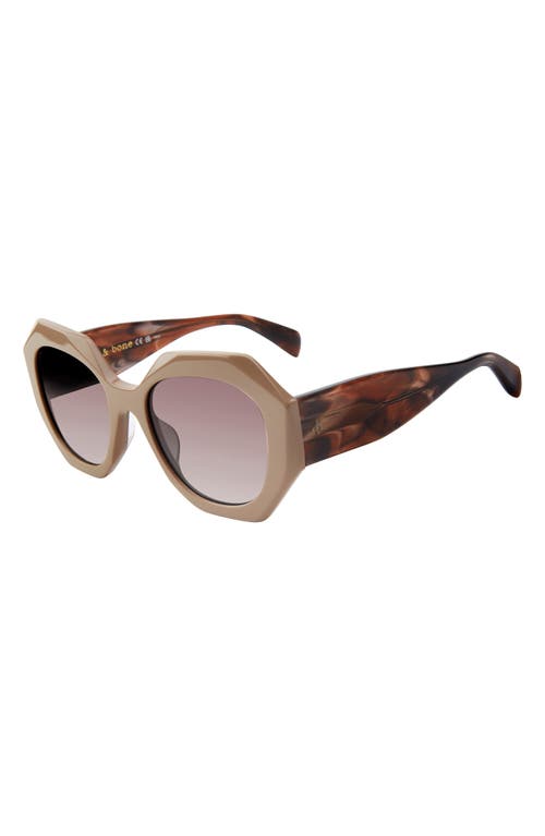 Rag & Bone 53mm Rectangular Sunglasses In Brown