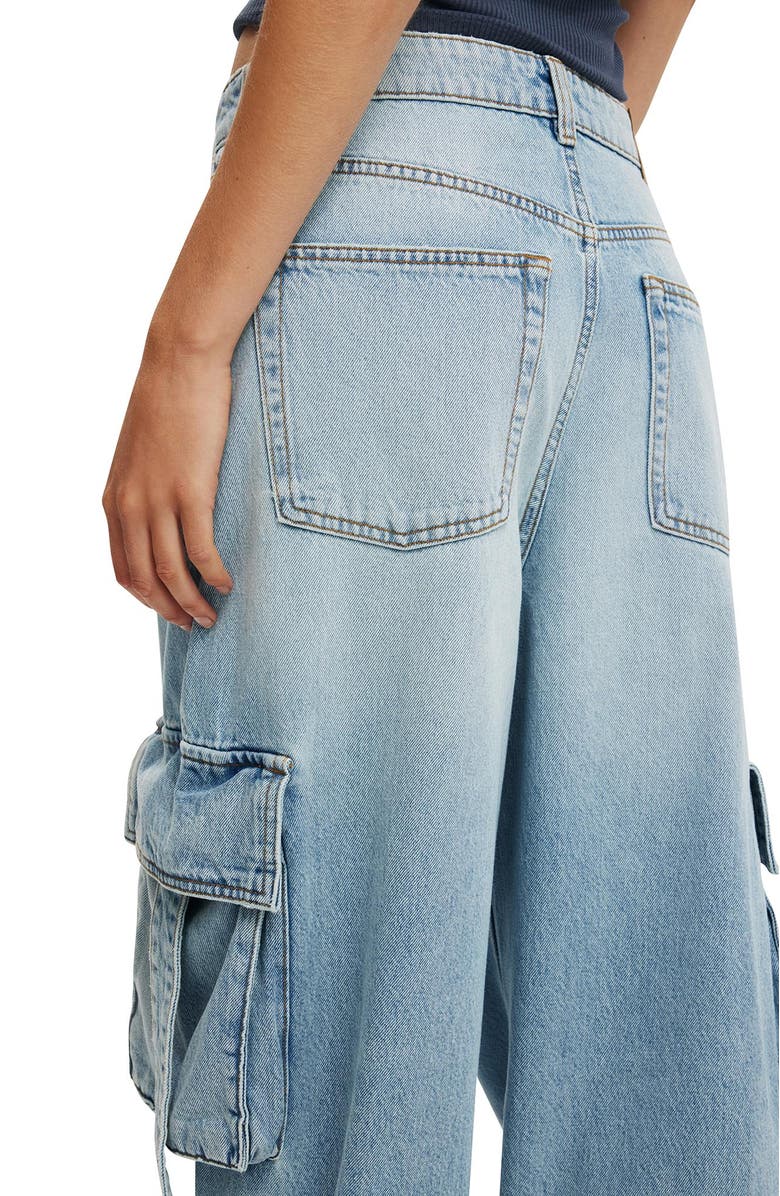 Cotton On Women's Boyfriend Super Baggy Jean, Alternate, color, Cargo Remi Blue