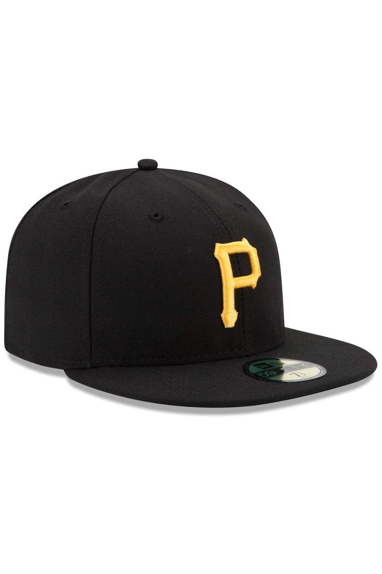 Men's New Era Black Pittsburgh Pirates Game Authentic Collection On-Field 59FIFTY Fitted Hat, Alternate, color, BLACK