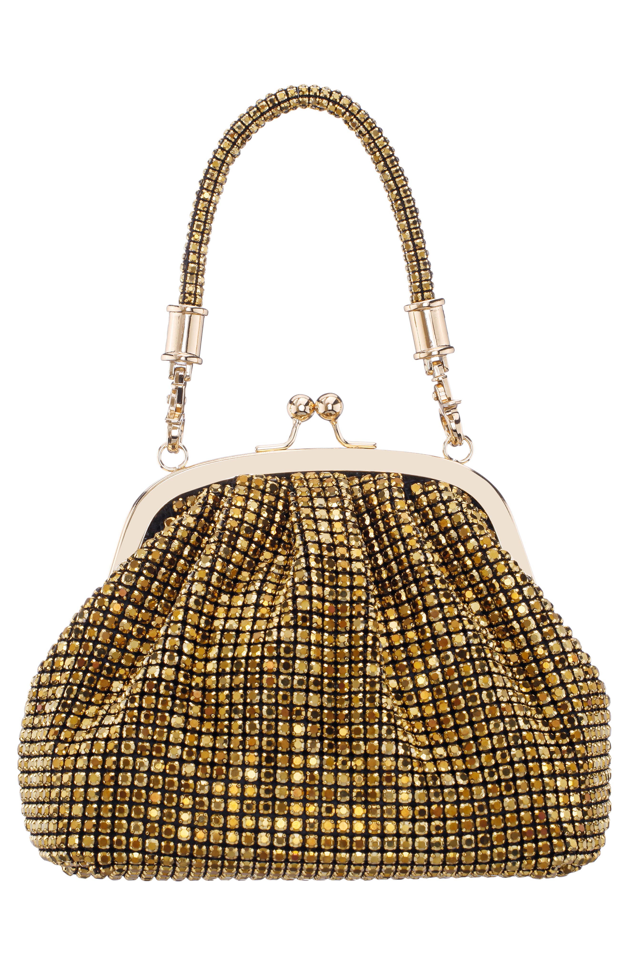Kiara Frame Clutch, Alternate, color, GOLD METALLIC