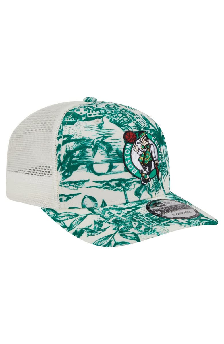 New Era Men's New Era White Boston Celtics Lemon Tree 9SEVENTY Adjustable Hat, Alternate, color, White