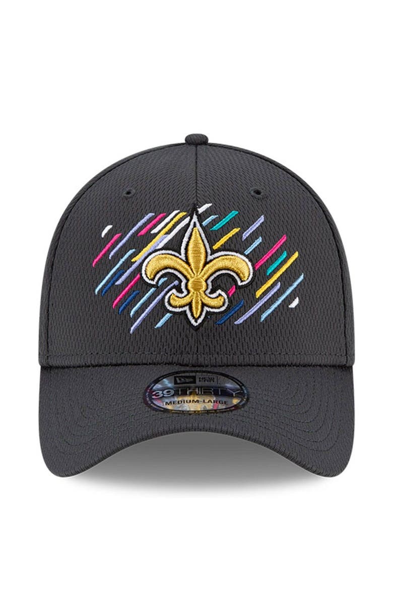 New Era Men's New Era Charcoal New Orleans Saints 2021 NFL Crucial Catch 39THIRTY Flex Hat, Alternate, color, 