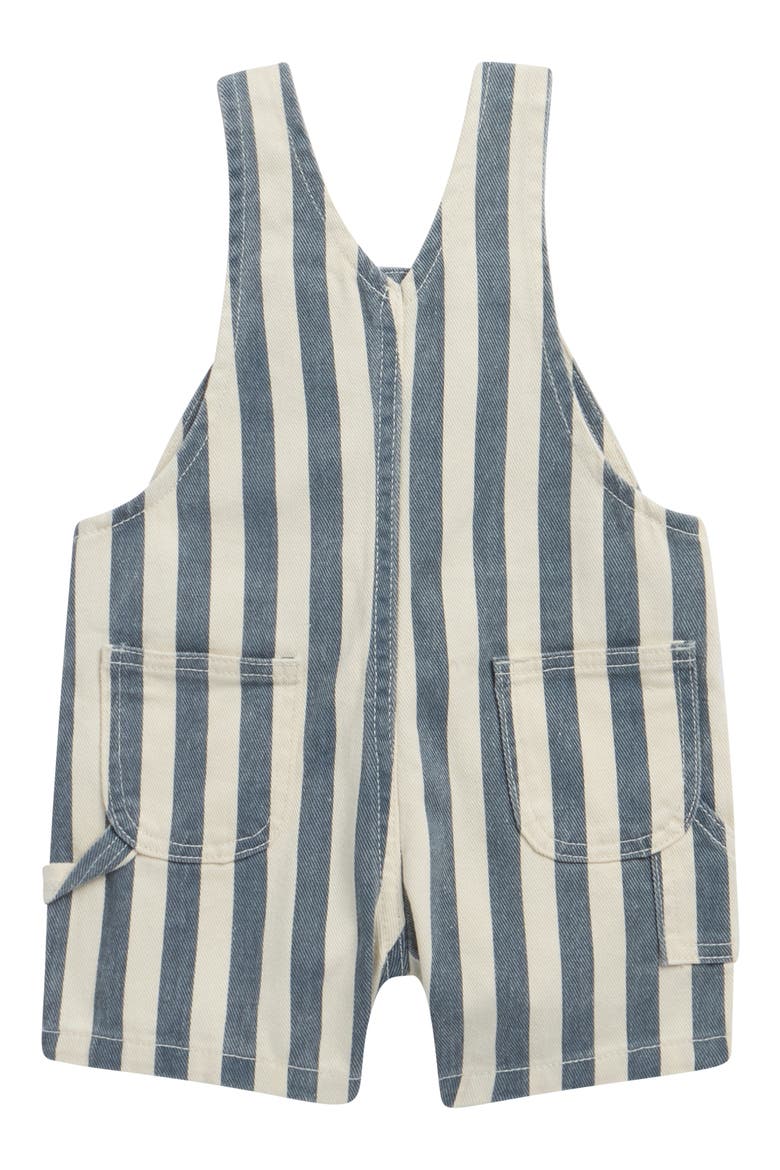 Stripe Denim Shortalls, Alternate, color, NATURAL
