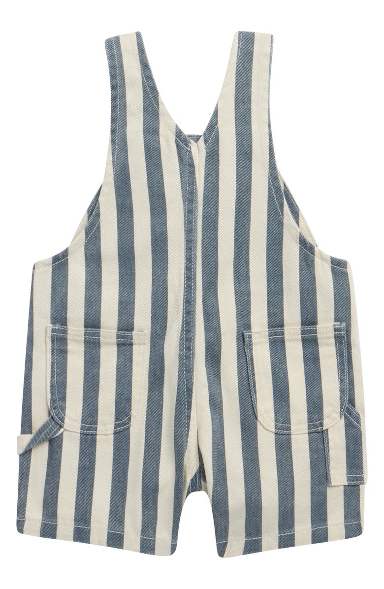 Rylee + Cru Stripe Denim Shortalls, Alternate, color, Natural