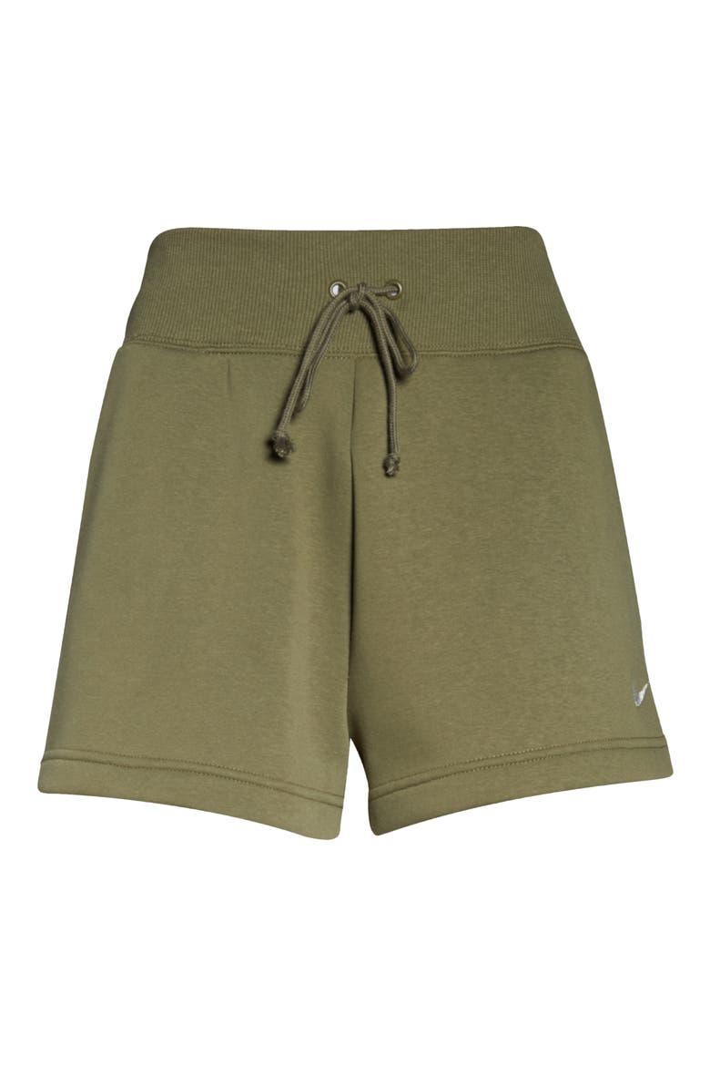 Sportswear Phoenix Fleece Mid-Rise 4-Inch Shorts, Alternate, color, MEDIUM OLIVE/ SAIL
