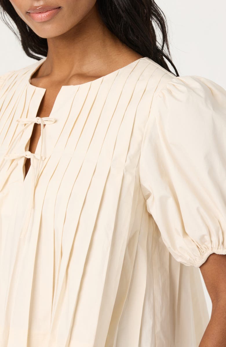Pleated Cotton Swing Top