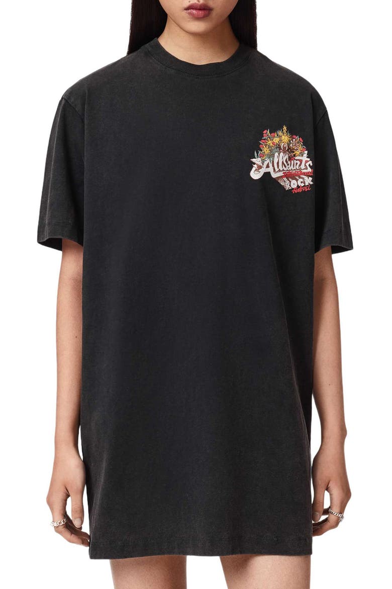 Roque Graphic T-Shirt Dress, Alternate, color, WASHED BLACK