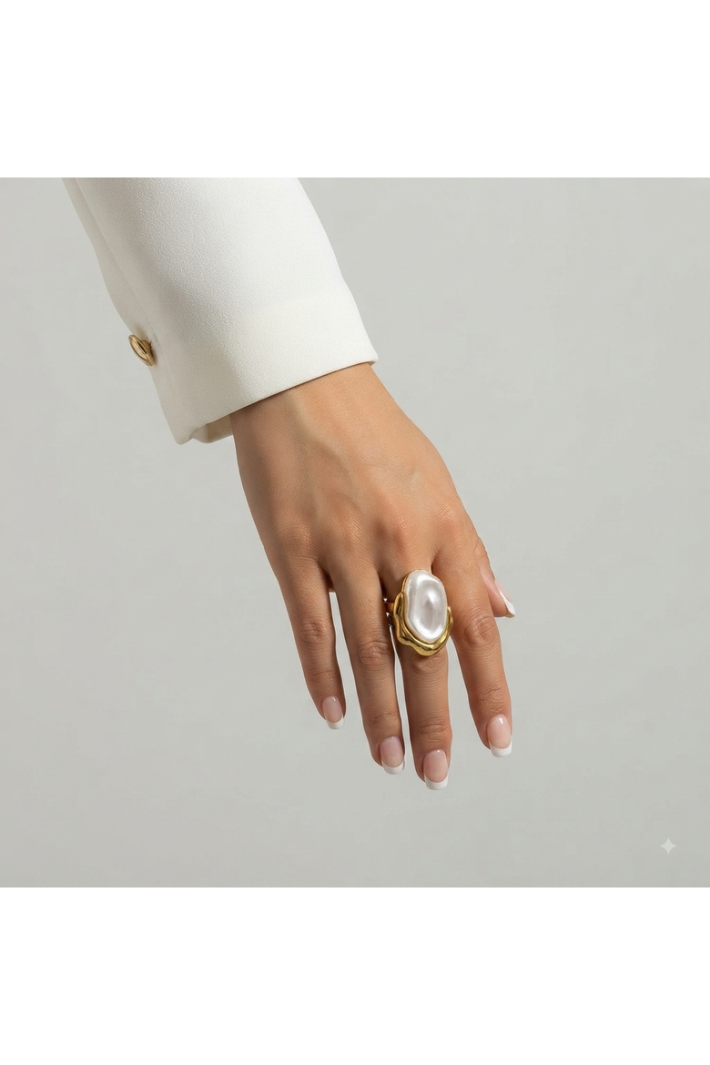 Brooke Baroque Pearl Ring, Alternate, color, Gold & White Pearl