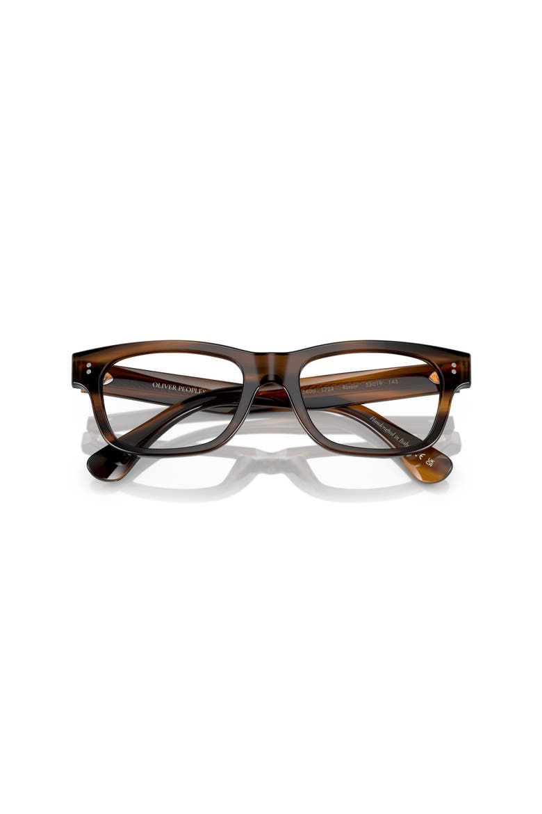 53mm Rectangle optical glasses, Alternate, color, Brown