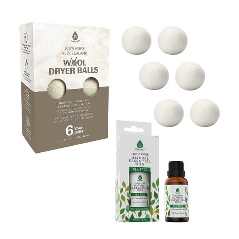 Laundry Care Bundle Wool Dryer Balls & Essential Oil Set