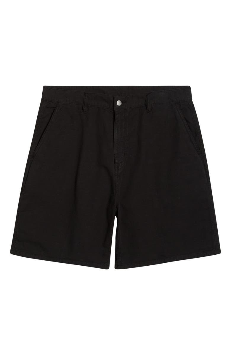 Carhartt Work In Progress Walter Canvas Shorts, Main, color, Black (Garment Dyed)