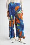 Pleats Please Issey Miyake Carnival Pleated Wide Leg Pants